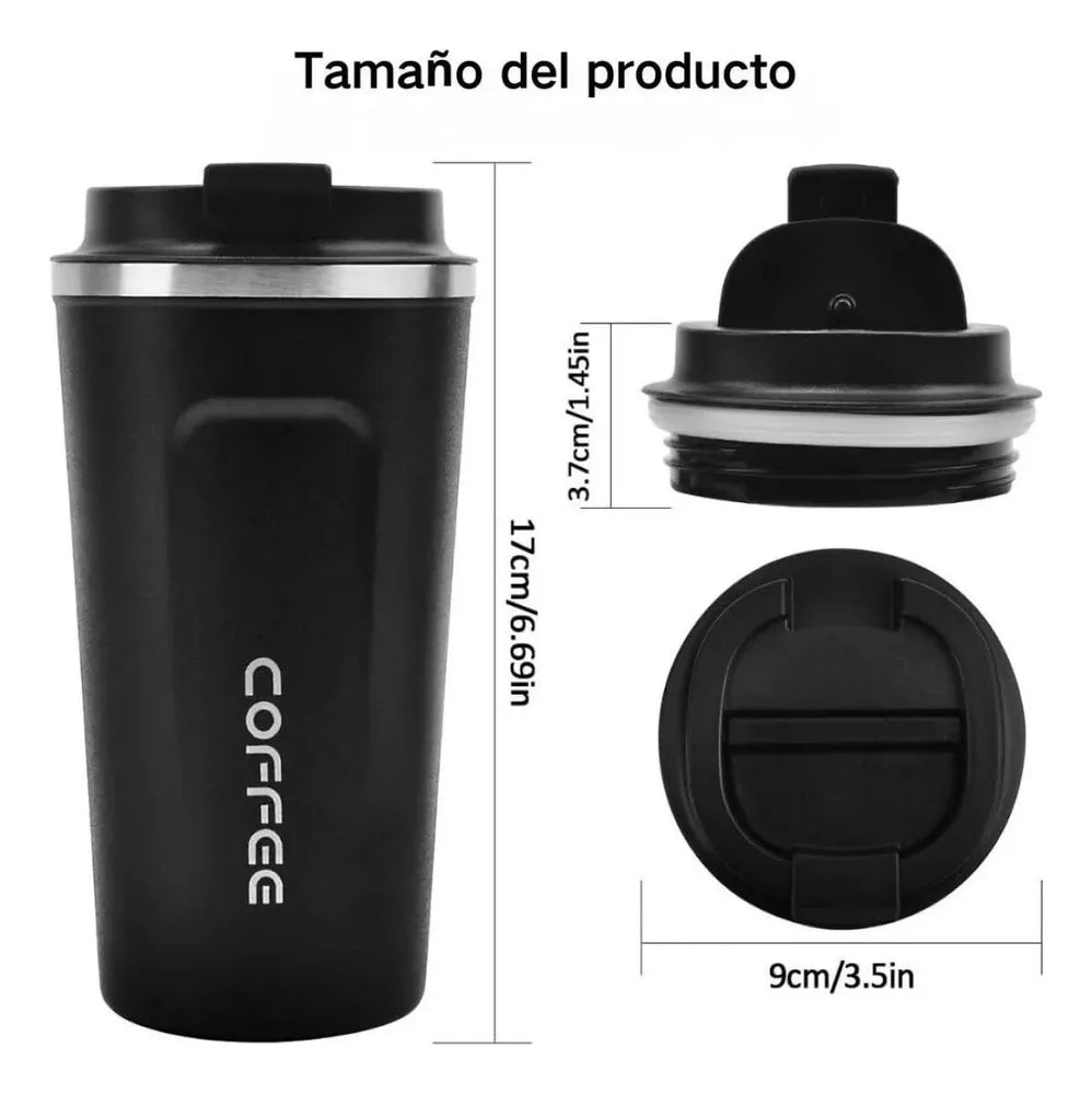 Vaso Térmico Digital 500ml Acero Inox. Negro
