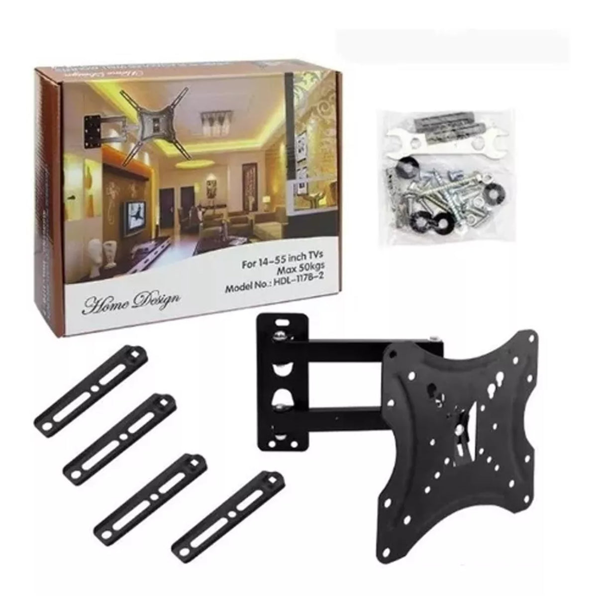 Soporte Tv Expandible Movil Articulado 14 -55 pulgadas 50 kg Home Design