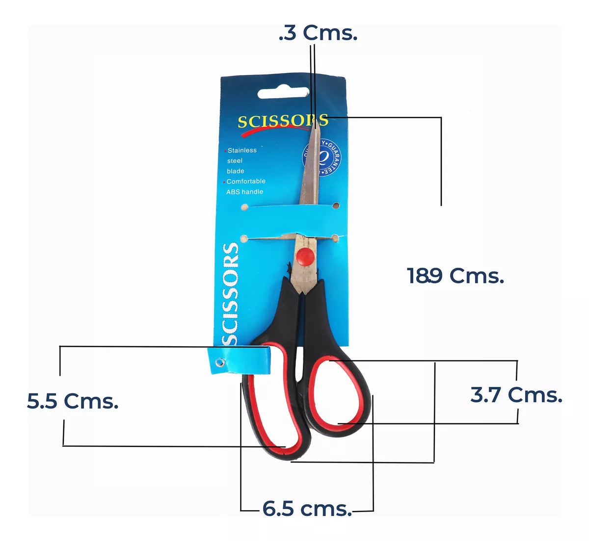 Tijera Ergonómica 19.5cm 7.5" Acero Inoxidable