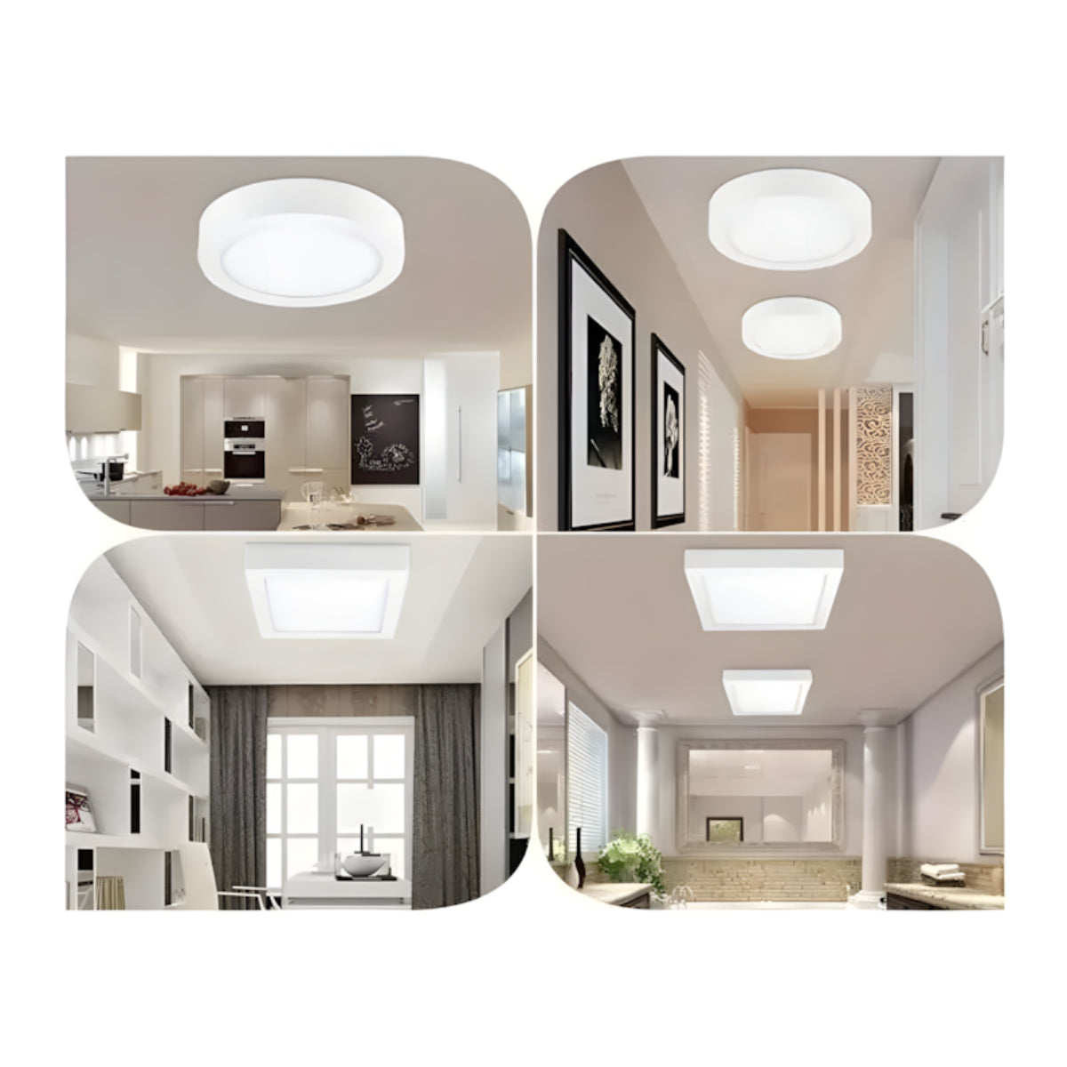 Foco Plafón Panel LED 18W Redondo Sobrepuesto | Blanco Frío 250mm