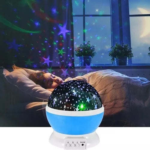 Lámpara Espantacucos Proyector Estrellas Niños Noche