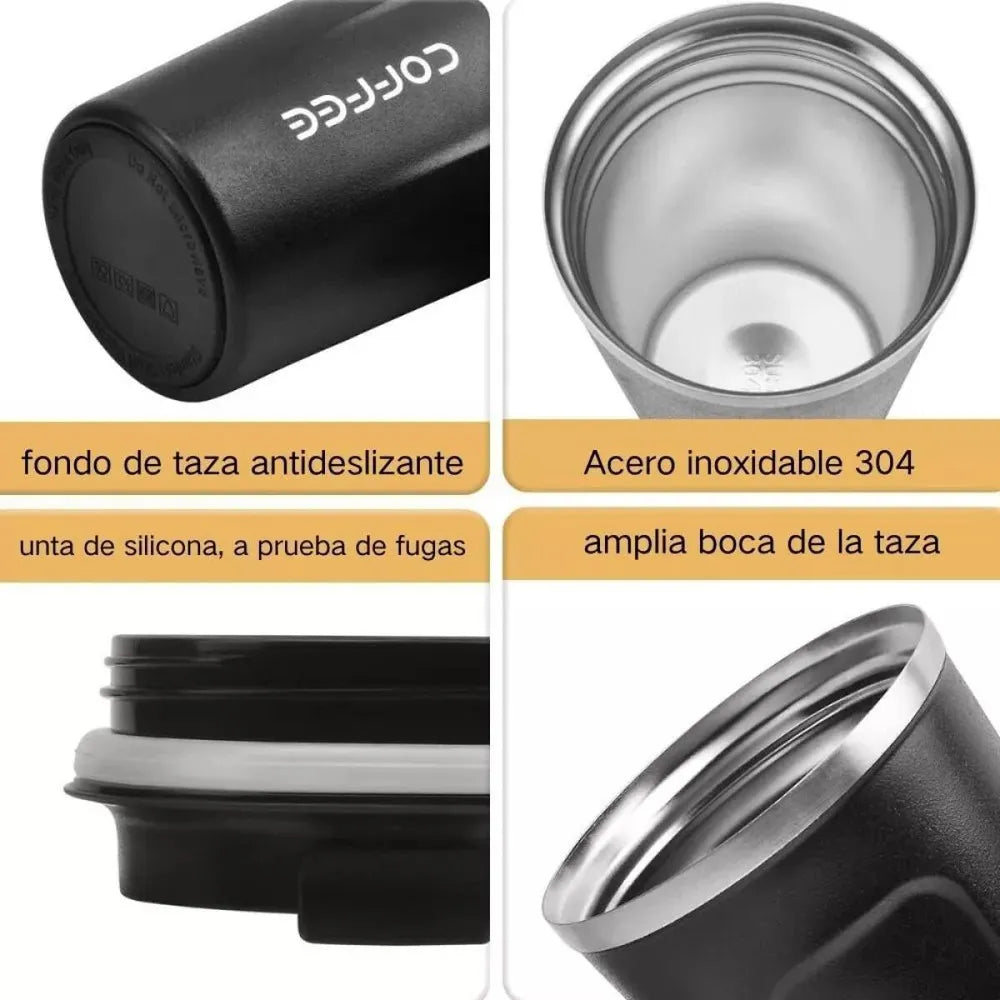 Vaso Térmico Digital 500ml Acero Inox. Negro