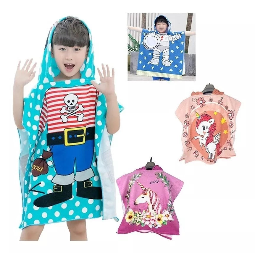 Toalla con Capucha Niños Microfibra | Playa Piscina