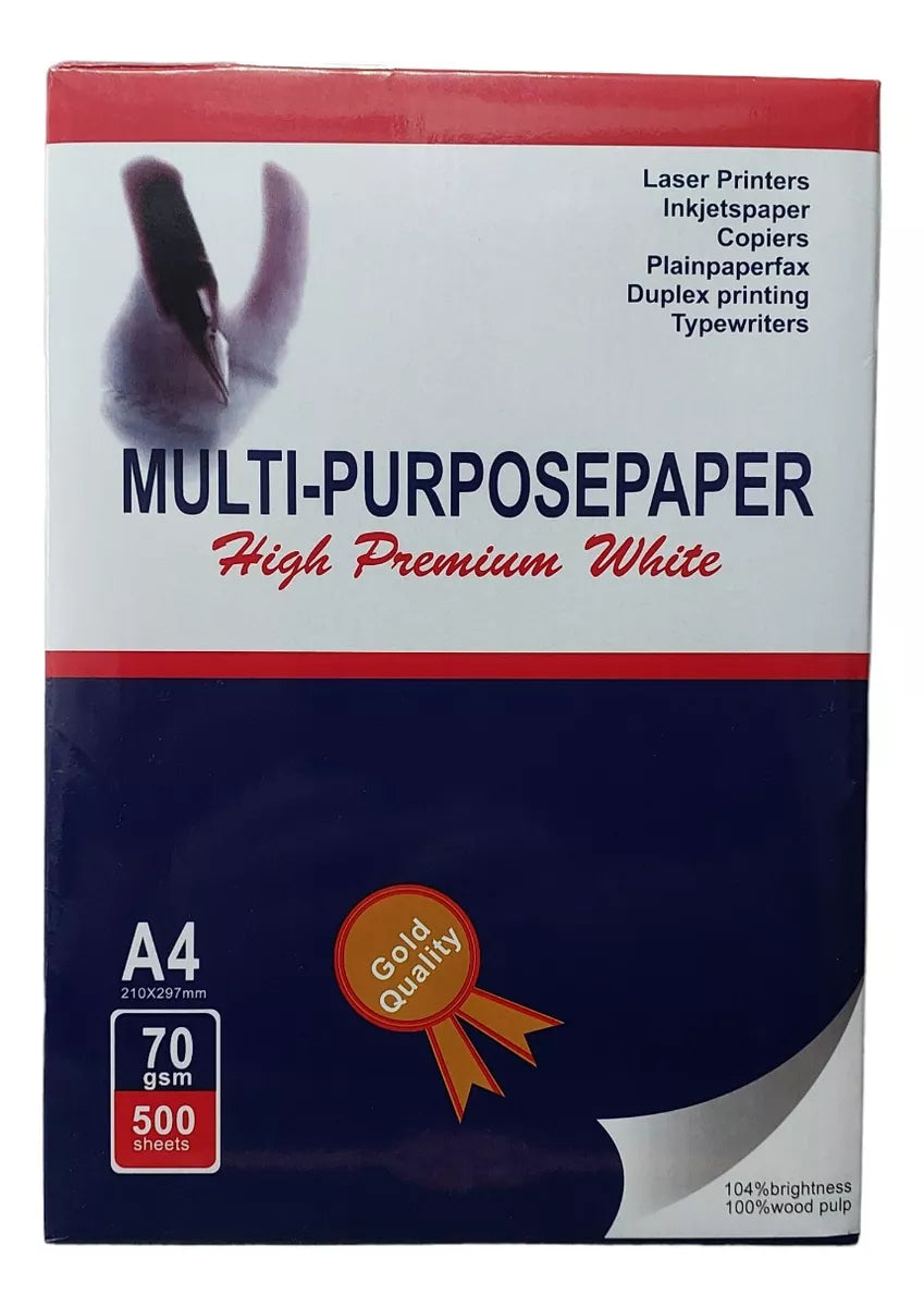 Resma Papel Hoja Multipropósito A4 500 Hojas 70g