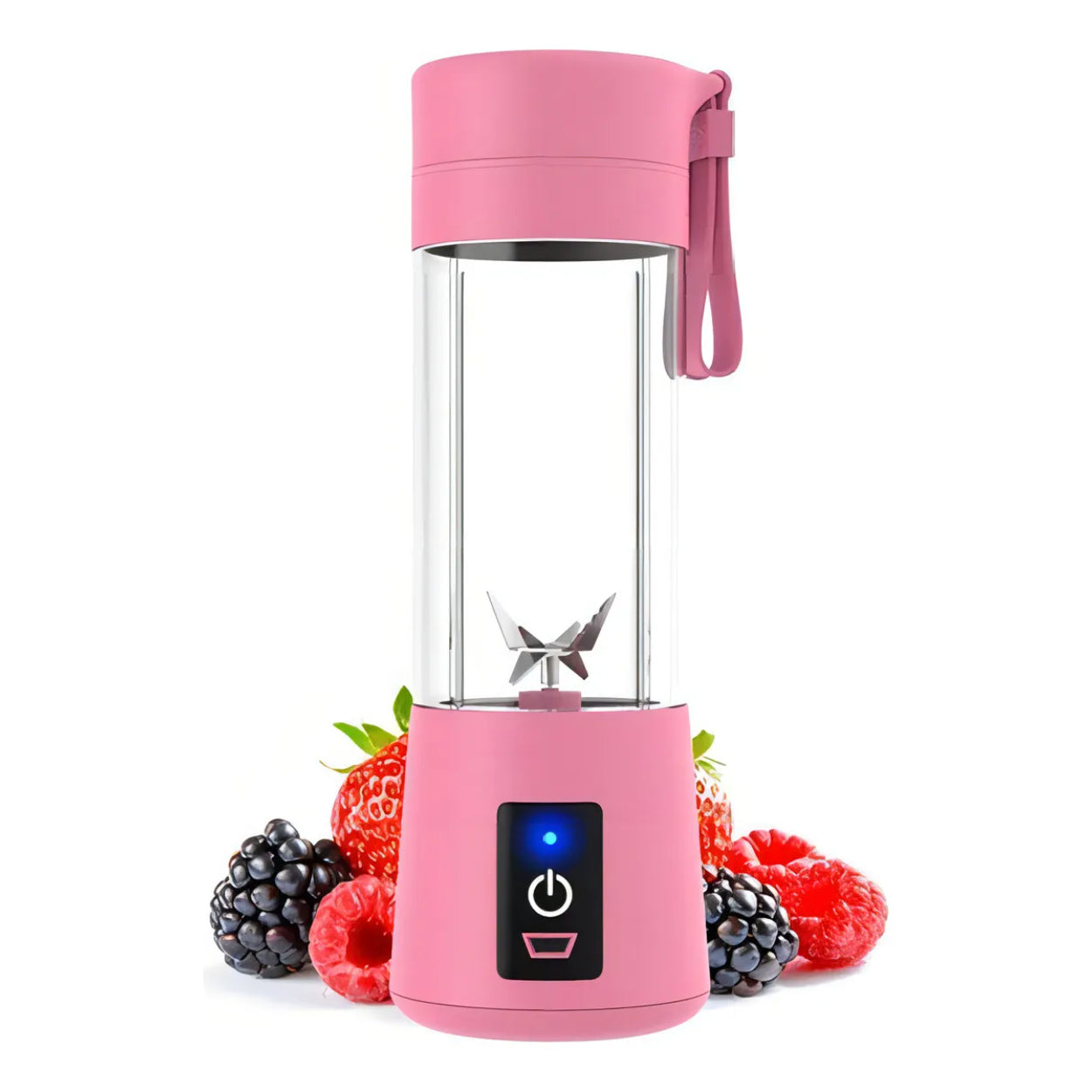 Juguera Licuadora 380ml Portátil USB Recargable Rosado