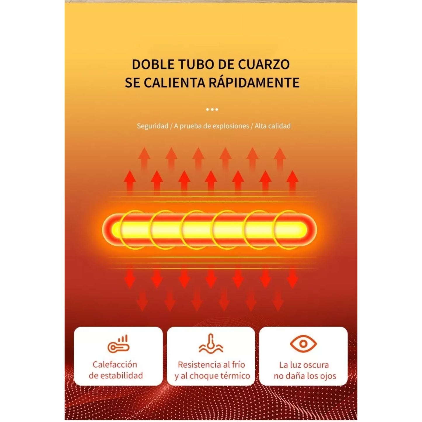 Calefactor Portátil Eléctrico 800W Estufa Compacta Hogar