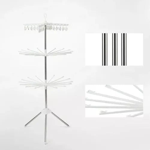 Tendedero Giratorio 3 Niveles 360° Regulable Plegable