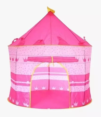 Carpa Castillo Plegable Portátil Niña Rosada 135x105cm
