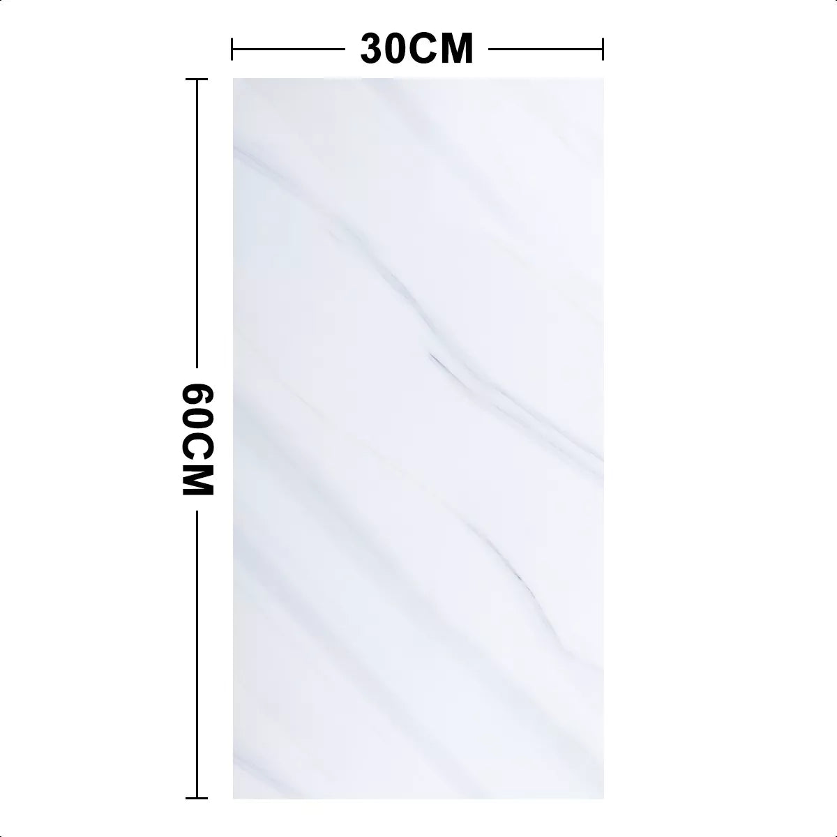 Láminas PVC Mármol Autoadhesiva 60x30cm Pared