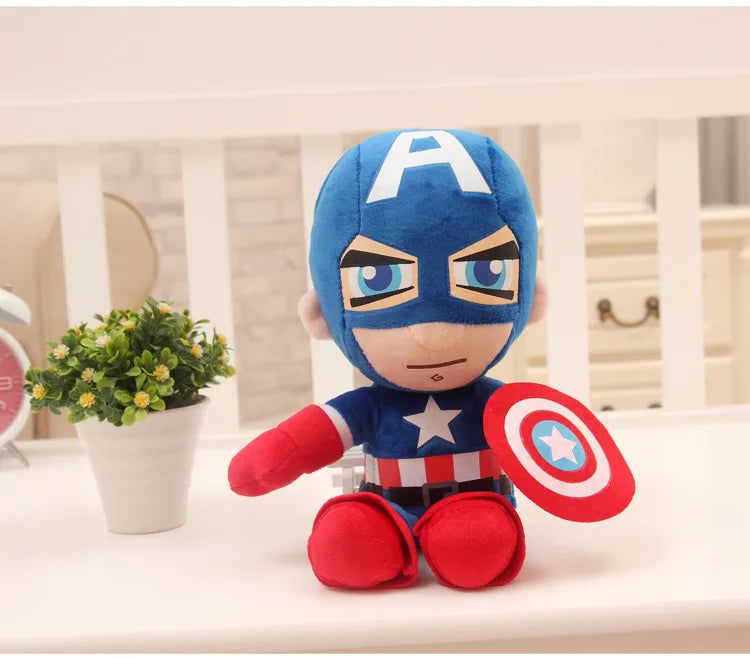 Peluche Capitán América 27cm Super Héroe Con Ventosa