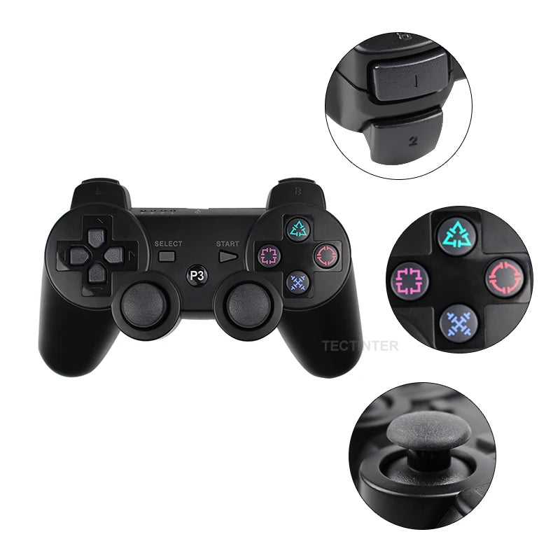 Control Inalámbrico PS3 y PC Bluetooth Negro