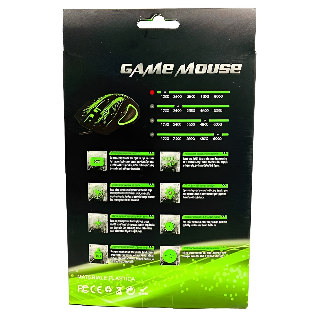 Mouse Gamer Jiexin X14 LED 6000 DPI Ergonómico PC