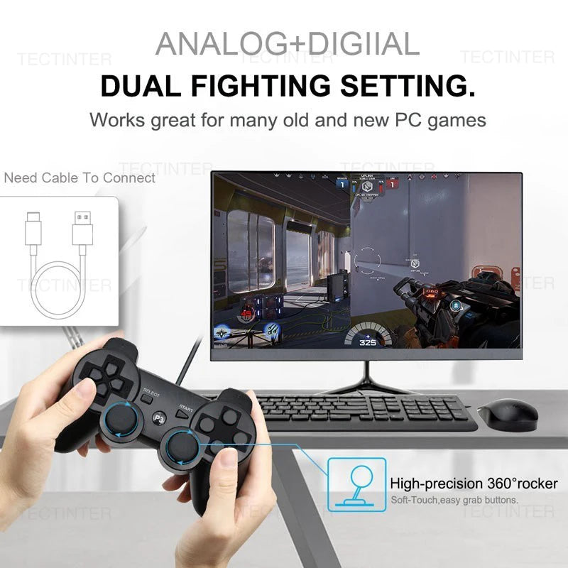 Control Inalámbrico PS3 y PC Bluetooth Negro