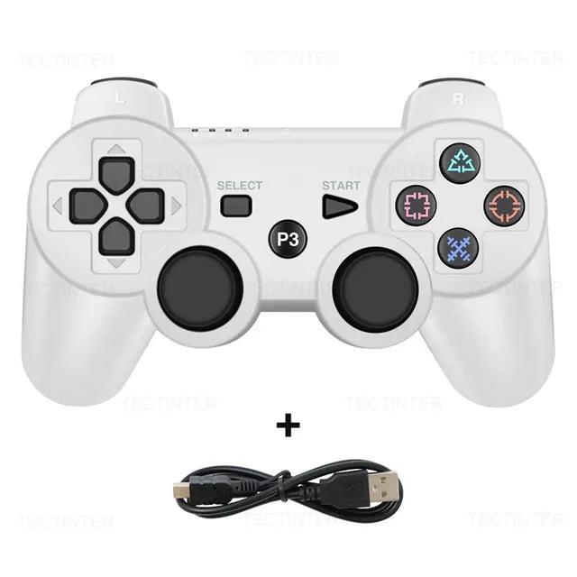 Control Inalámbrico PS3 y PC Bluetooth Blanco