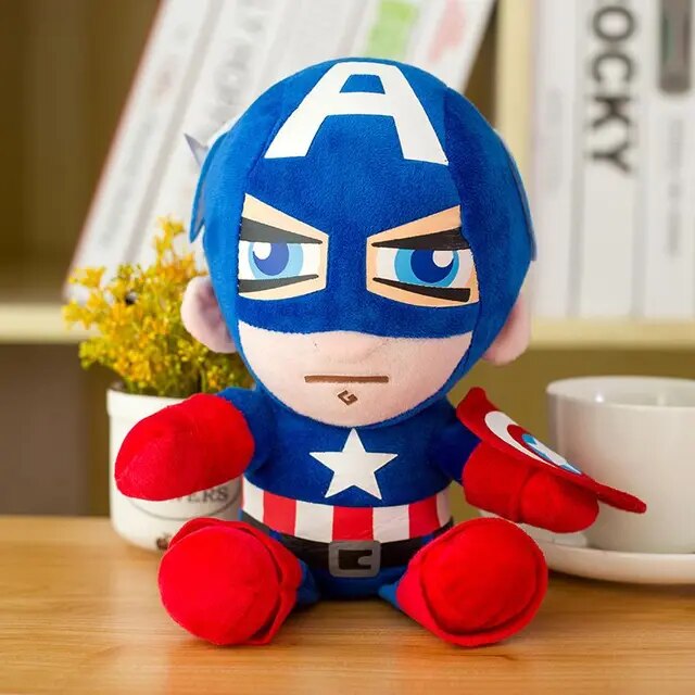 Peluche Capitán América 27cm Super Héroe Con Ventosa