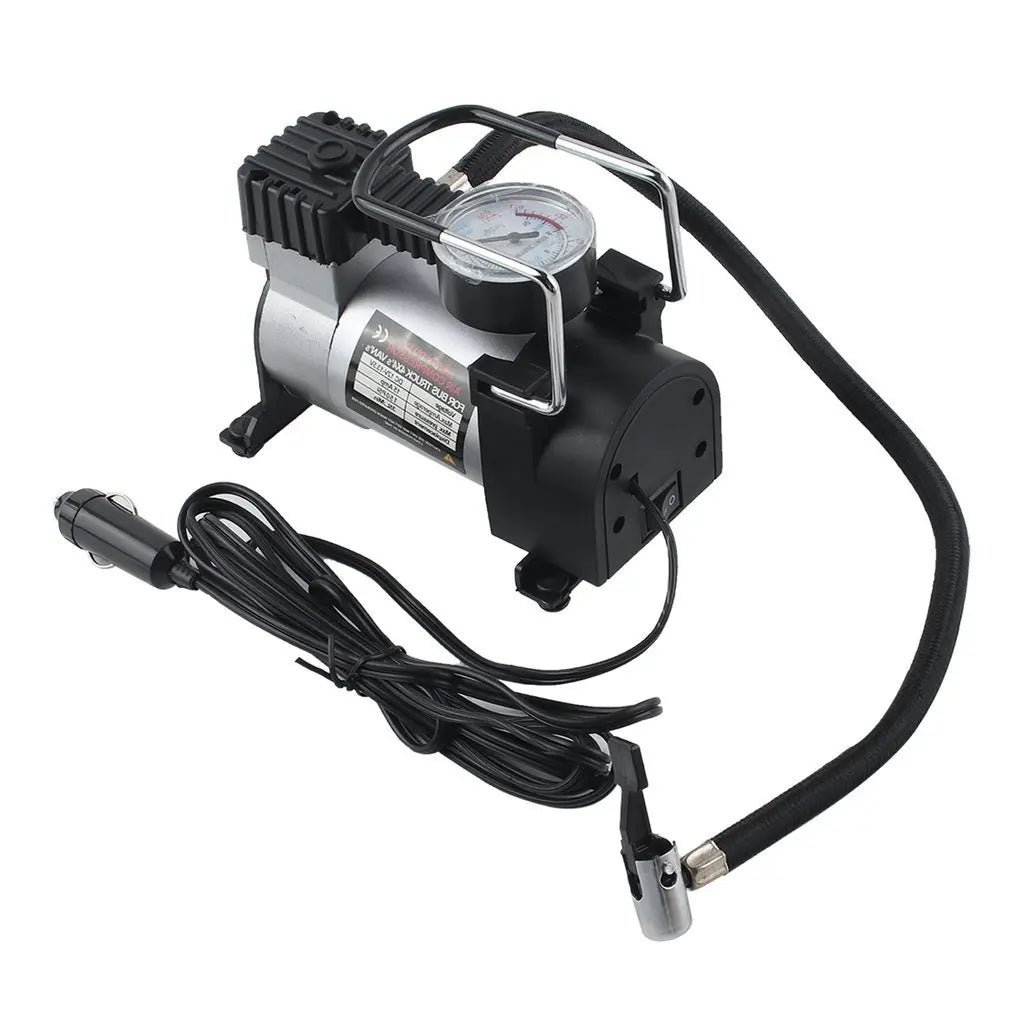 Compresor Inflador Aire Metalico Neumaticos Vehiculo Auto Moto 12v 150 PSI Multifuncional
