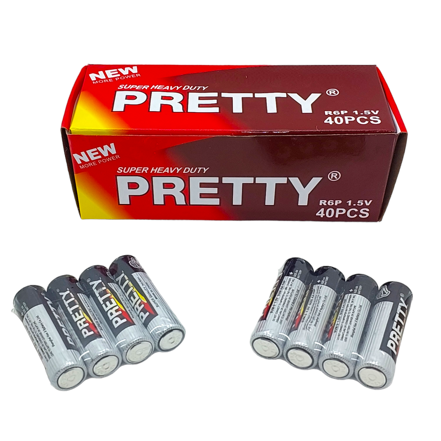 Pack 40 Pilas AA Alcalinas 1.5V Pretty | Multiuso