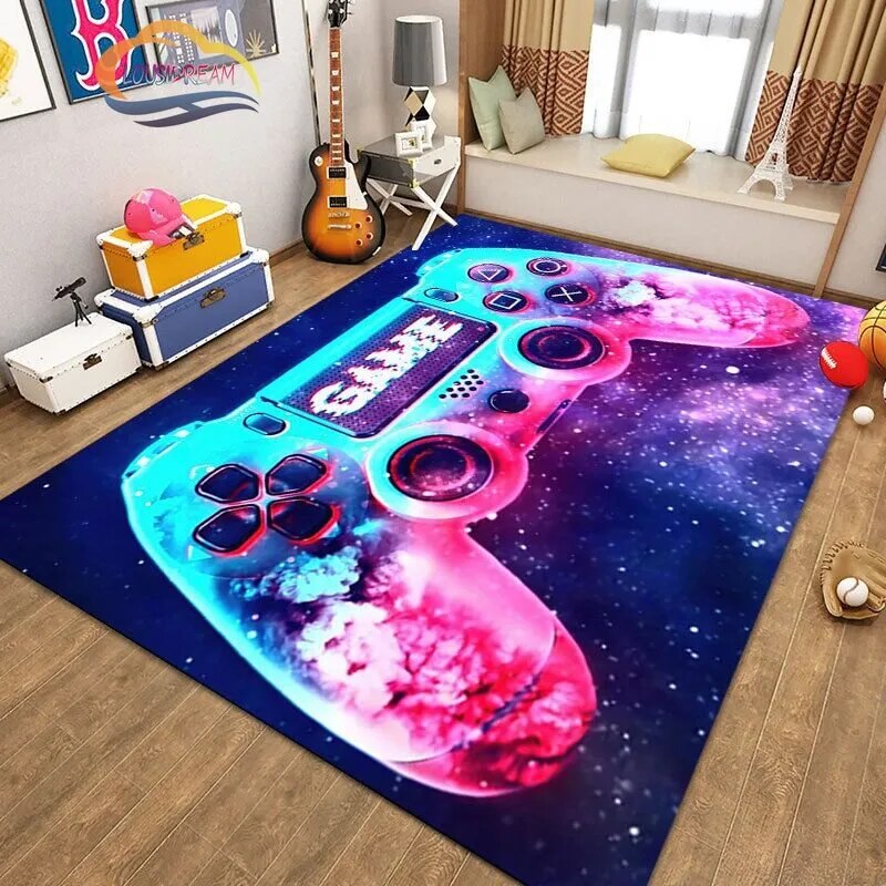 Alfombra Gamer 200x150 Decoración 3D Antideslizante