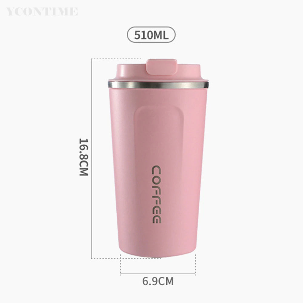 Vaso Térmico Digital 380ml Acero Inox. Rosado