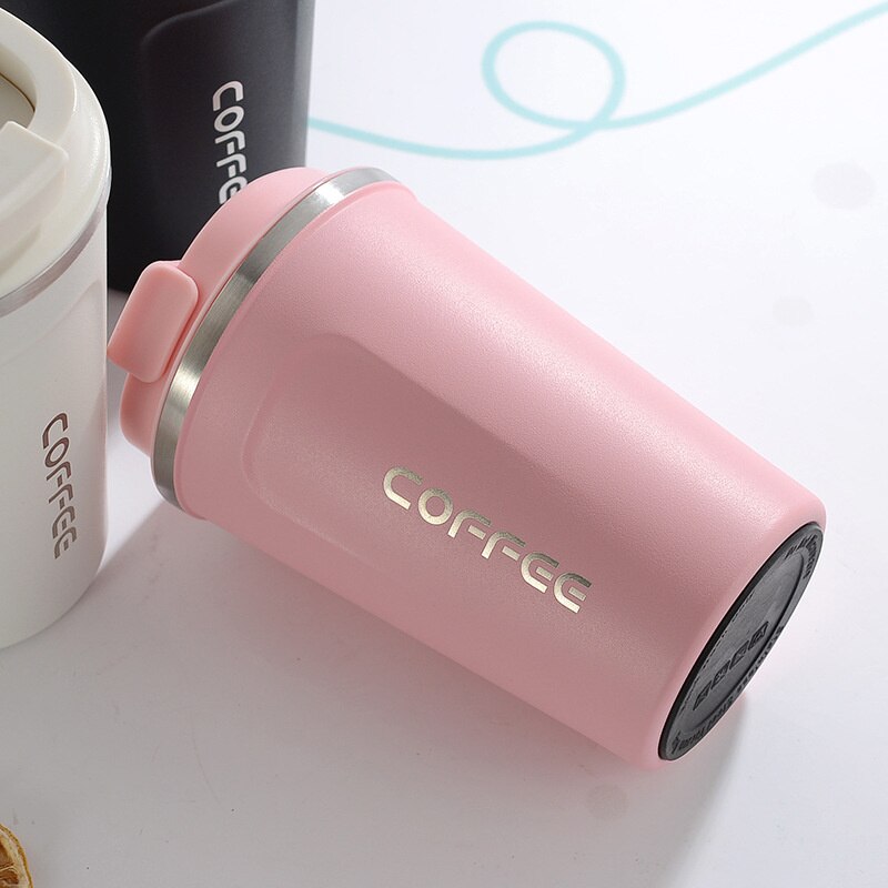 Vaso Térmico Digital 380ml Acero Inox. Rosado