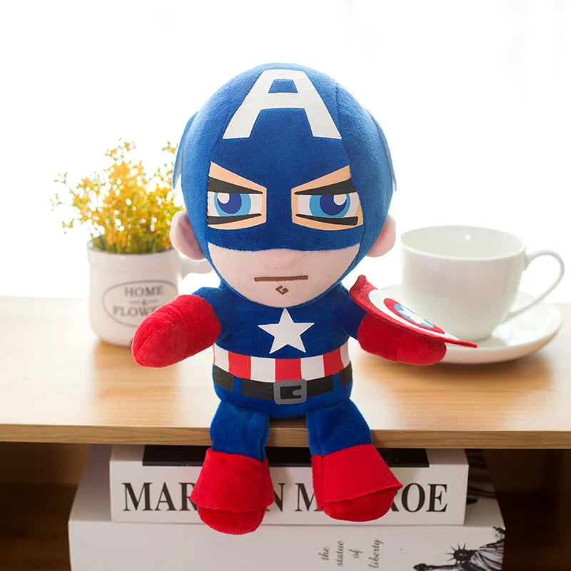 Peluche Capitán América 27cm Super Héroe Con Ventosa