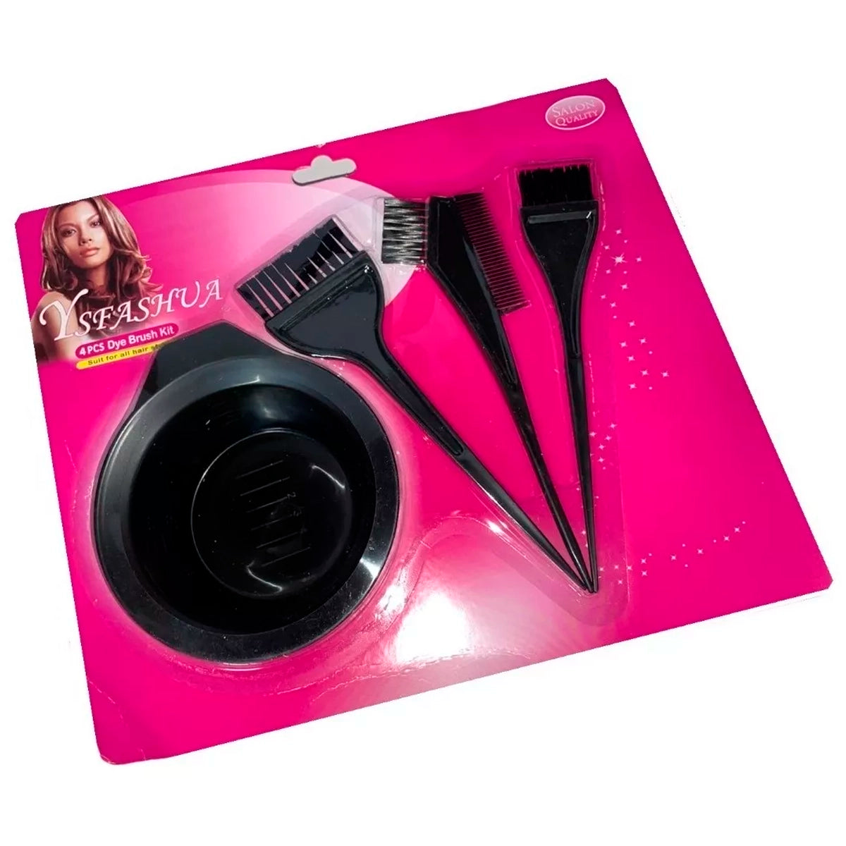 Kit Teñir Pelo: Pocillo + 3 Brochas Peluquería