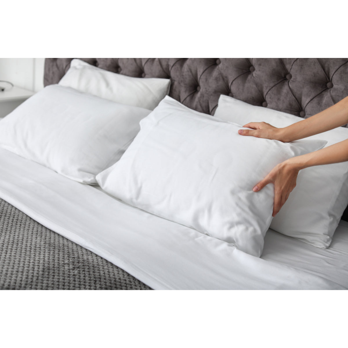 Pack 2 Almohadas 45x65cm Fibra Antiácaros Netzo