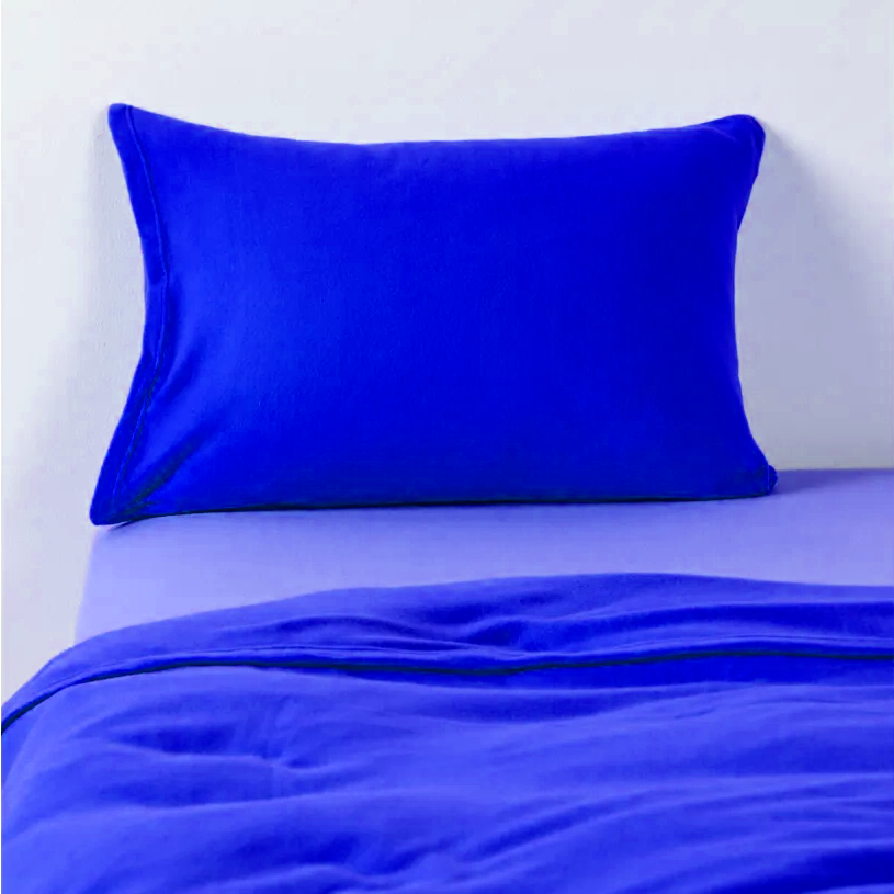 Sábanas Polar 1.5 Plazas Invierno Elasticadas Azul