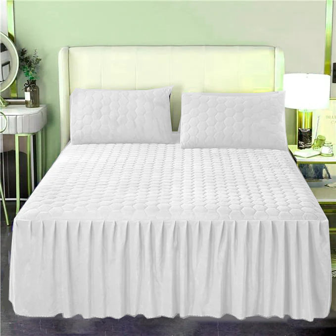 Cubrecama Cobertor Impermeable King + 2 Fundas Blanco
