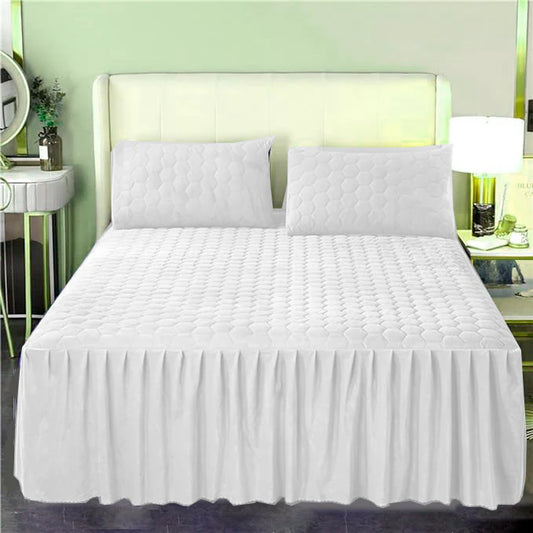 Cubrecama Cobertor Impermeable King + 2 Fundas Blanco