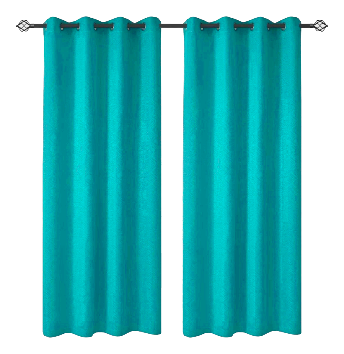 Cortina Textura Lino 2 Paños 140x260 Celeste