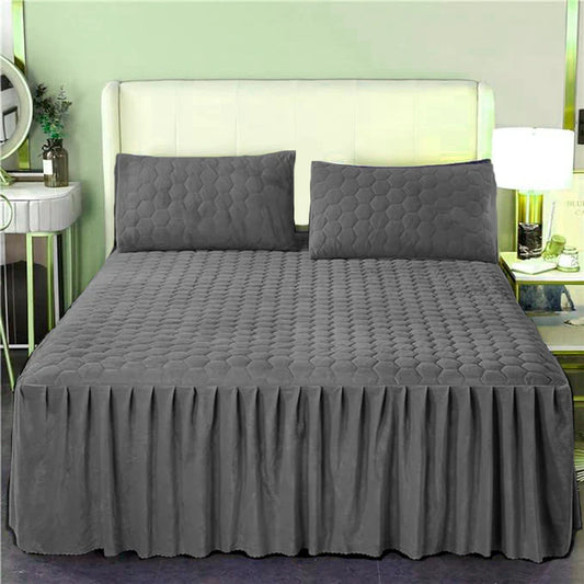 Cubrecama Cobertor Impermeable 1.5 Plazas + Funda Gris