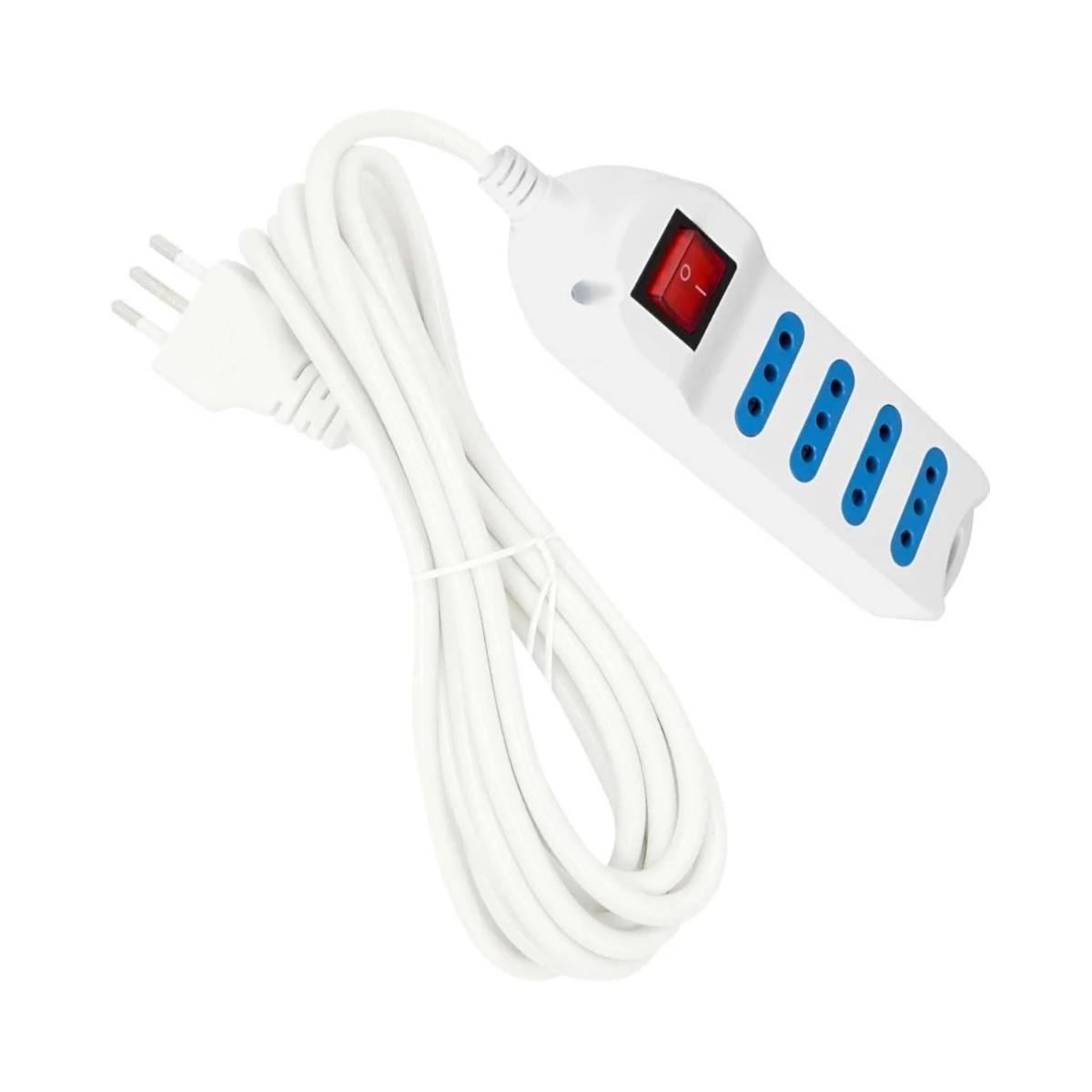 Alargador Zapatilla Eléctrica 4 Tomas 20m con Switch