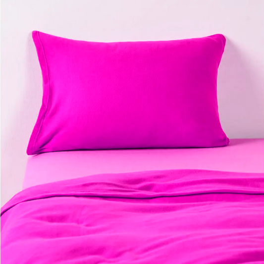 Sábanas Polar 1.5 Plazas Invierno Elasticadas Rosado