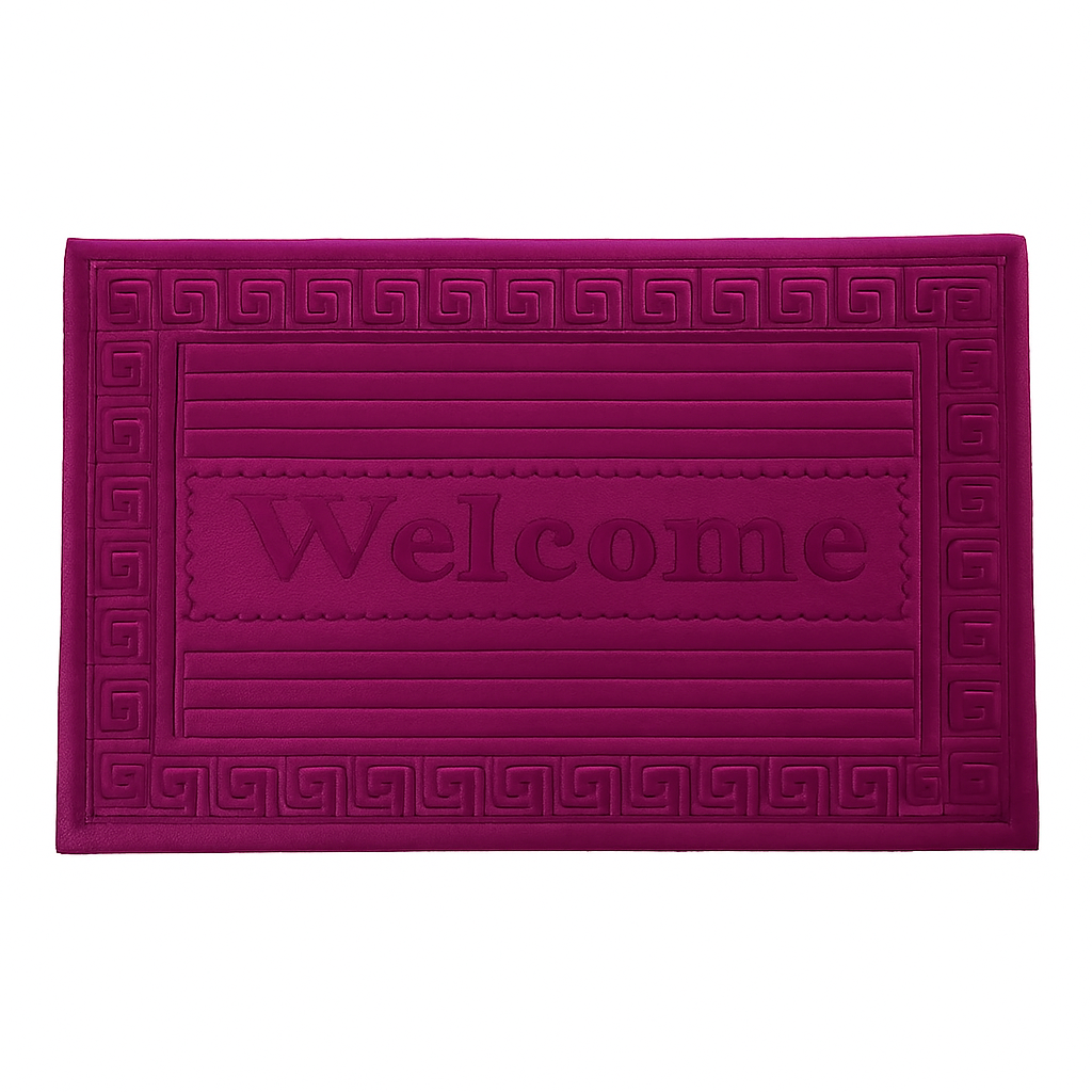 Alfombra Limpiapies Choapino 60x40 Antideslizante Entrada Burdeo