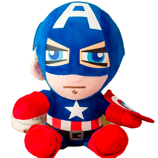 Peluche Capitán América 27cm Super Héroe Con Ventosa