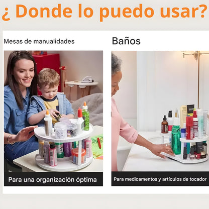 Organizador Giratorio 360° 2 Niveles Multiuso