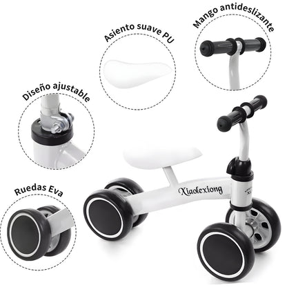 Bicicleta Equilibrio Andador Correpasillo Sin Pedales Blanco