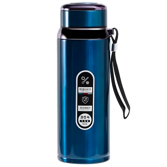 Termo 1 Litro Acero Inoxidable. Gran Capacidad Azul