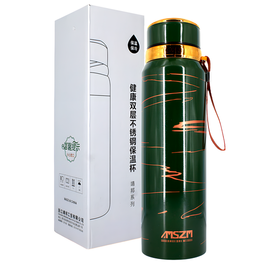 Termo Botella 800ml Acero Inox. Frío/Calor Verde