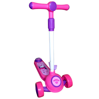 Scooter Monopatin Kuromi con Luces LED Ajustable Rosada