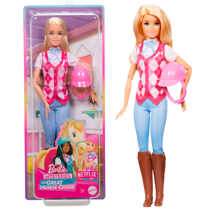Muñeca Barbie Detective Malibú Equitación Caballos