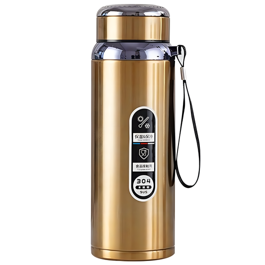 Termo 1 Litro Acero Inoxidable. Gran Capacidad Oro