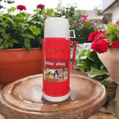 Termo Gran Capacidad 1Lt C/ Taza Mate/Café Rojo