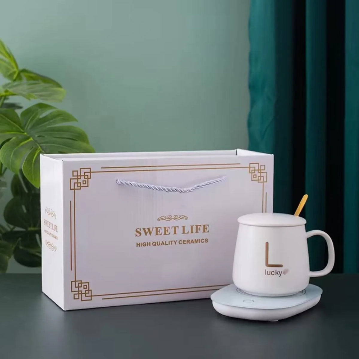 Taza con Calentador Eléctrico + Cuchara Blanca - imagen 3 | Netzo.cl