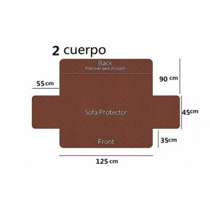 Funda Cobertor Cubre Sillon 2 Cuerpos Plazas Sofa Asiento