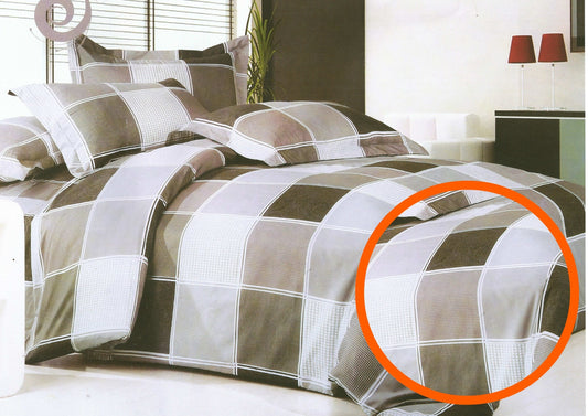 Juego Sábanas 2 Plazas Algodón Con Diseño Gris