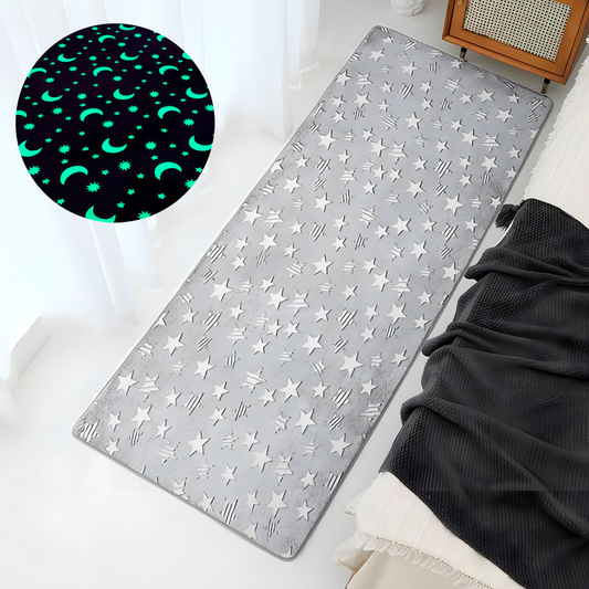 Alfombra Pasillera Luminosa 160x50cm Bajada Cama Noche Gris