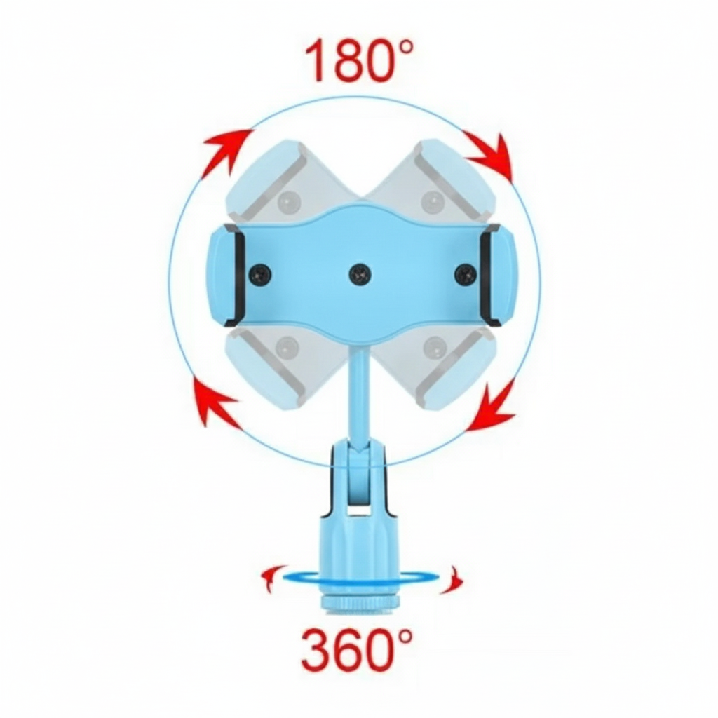 Soporte Celular Escritorio Expandible Ajustable Mesa Celeste