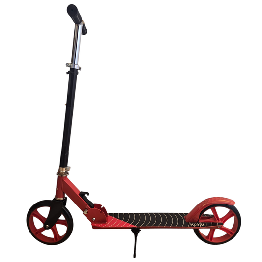 Scooter Monopatín XL Grande Metálico Ajustable Rojo/Negro